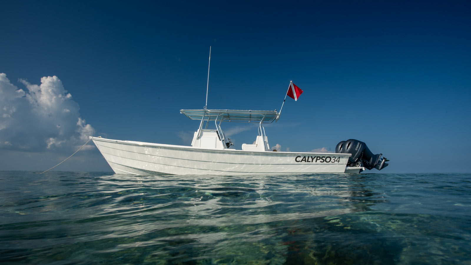 2022 CALYPSO34cx with Yamaha 200hp spearfishing for hogs at Pelican Shoal Sugarloaf Key, Florida