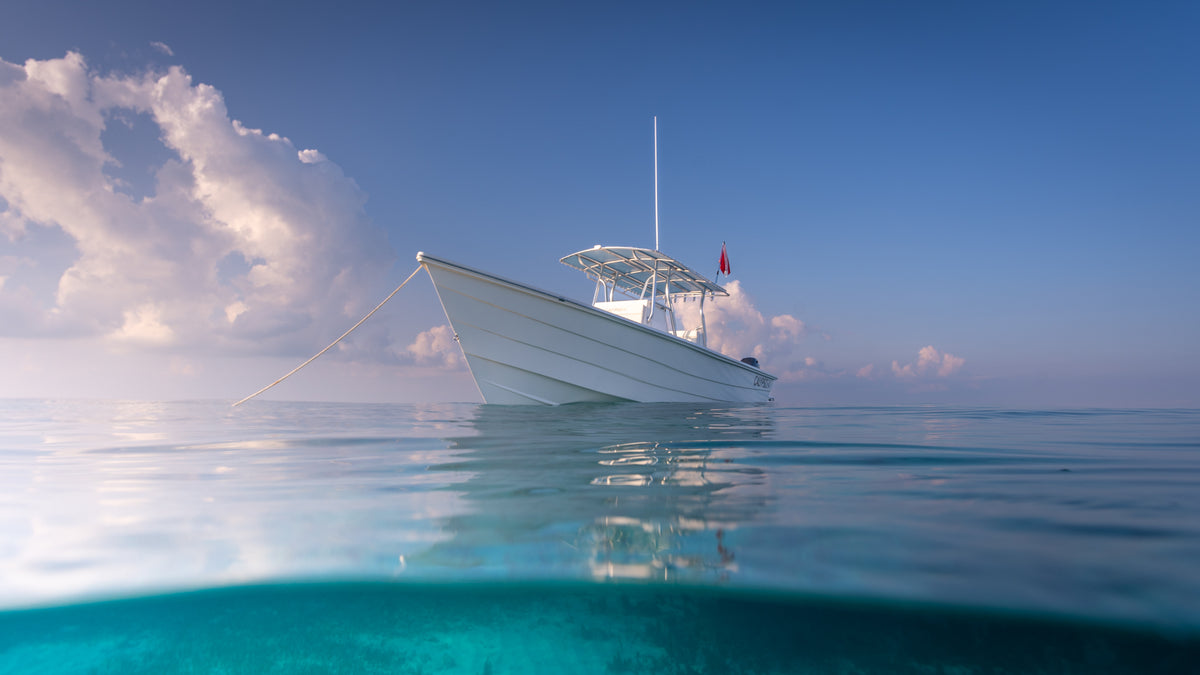 dpi mavic 3 cine drone CALYPSO34cx with Yamaha 200hp spearfishing for hogs at Pelican Shoal Sugarloaf Key, Florida