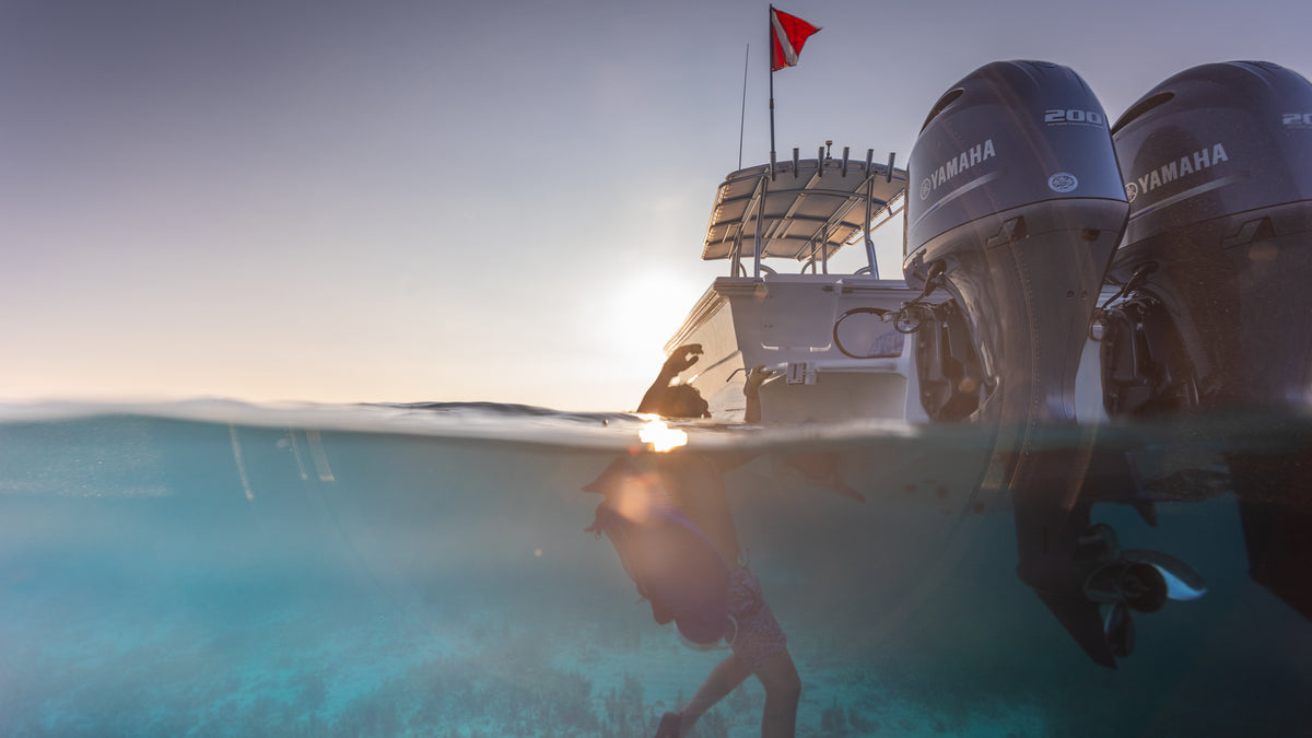 CALYPSO 34cx underwater at Pelican Shoal Florida Keys, Florida